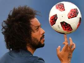 Le défenseur brésilien Marcelo à l'entraînement le 3 juillet. AFP