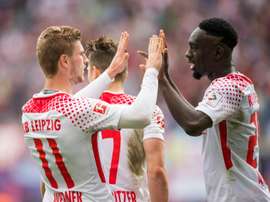 RB Leipzig vence Frankfurt. AFP