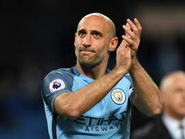 Zabaleta voit Pochettino rejoindre le Bernabéu. AFP