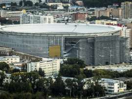 El Estadio Central de Ekaterimburgo es famoso por sus gradas supletorias. AFP/Archivo