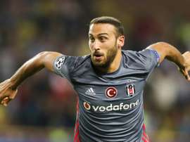 L'attaquant du Besiktas Cenk Tosun auteur d'un doublé face à Monaco en Ligue des champions. AFP