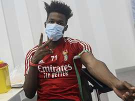 Nuno Tavares é um dos casos positivos confirmados pelo Benfica. AFP