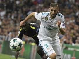 Gros moment de sécheresse pour Benzema. AFP