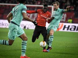 Monreal was unable to handle Sarr's pace. AFP