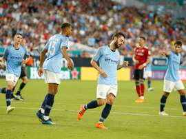 City perd un joueur mais gagne le match. AFP