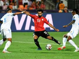 Mohamed Salah buteur lors du match face au Congo, le 26 juin 2019.AFP