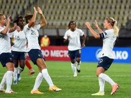 Les Bleues surclassent la Macédoine. AFP