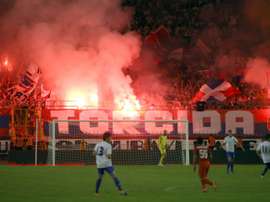 Torcida, le groupe des Ultras du Hajduk, lors d'un match de coupe d'Europe. AFP