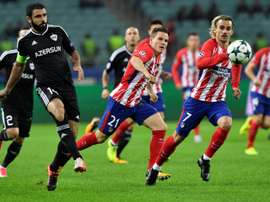 El Atlético necesita que el Qarabag puntúe ante la Roma. AFP