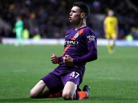 Phil Foden estará en el City hasta mediados de la próxima década. AFP/Archivo