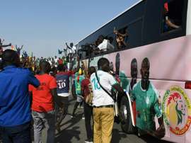 Une traversée de Dakar triomphale pour les Lions du Sénégal. AFP