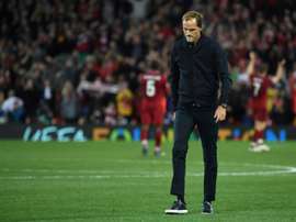 L'entraîneur du Paris-SG, Thomas Tuchel, dépité après la défaite du club. AFP