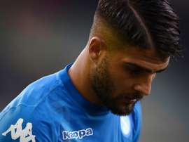 Insigne y su reacción ejemplar. AFP