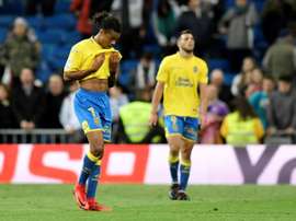 L'attaquant français de Las Palmas lors d'un match de Liga face au Real Madrid. AFP