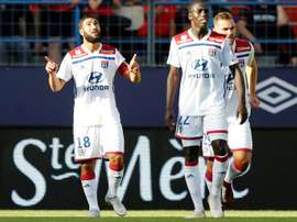 Nabil Fekir buteur lors du déplacement à Caen. AFP