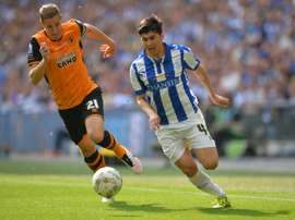 Wednesday Fernando Forestieri contre Hull City, le 28 mai 2016 au stade de Wembley à Londres. AFP