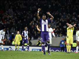 Le milieu de terrain toulousain Tongo Doumbia après le quart de finale de Coupe de la Ligue remporté face à Marseille, le 13 janvier 2016