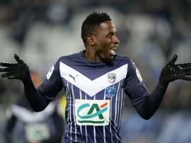 Le milieu de terrain de Bordeaux André Biyogo Poko, buteur face à Nantes en Coupe de France, le 10 février 2016 au Matmut Atlantique