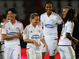 Les joueuses de l'Olympique lyonnais, lors d'un match de Ligue des champions à Paris. AFP