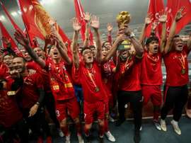 O Shanghai Sipg é o novo Campeão Chinês. AFP