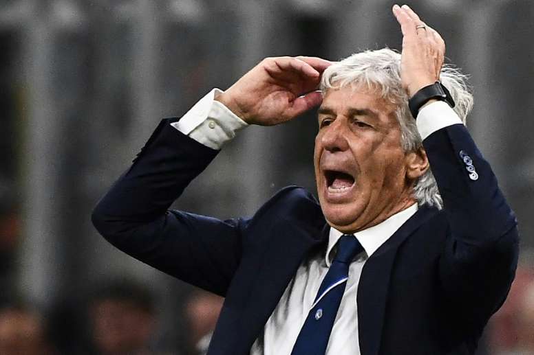 L'entraîneur de l'Atalanta Gian Piero Gasperini lors du match de Ligue des champions face au Shakhtar Donetzk le 1er octobre 2019 à Milan