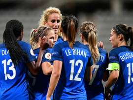 Les Bleues victorieuses de lAlbanie en qualification pour lEuro-2017 à Paris, le 20 septembre 2016