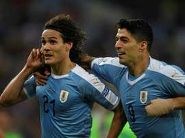 Cavani, unique buteur contre le Chili. AFP