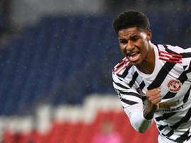 Rashford le hizo tres al RB Leipzig. AFP