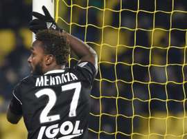 Le joueur d'Amiens Steven Mendoza lors du match à Nantes. AFP