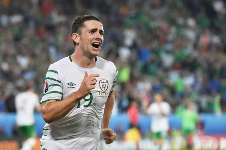 L'Irlandais Robbie Brady après son but contre l'Italie lors de lEuro, le 22 juin 2016 à Lille. AFP