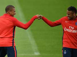 Mbappe will line up alongside Neymar for the first time against Metz. AFP