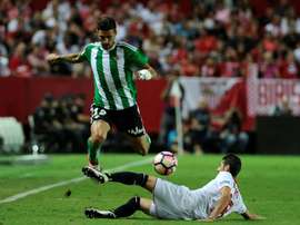 Cristiano Piccini, sous le maillot du Bétis lors du derby sévillan contre le Séville FC. AFP