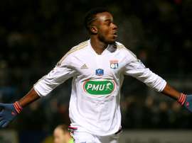 Lattaquant lyonnais Maxwell Cornet, autreur de louverture du score pour lOL contre Chambly en Coupe de France, le 20 janvier 2016