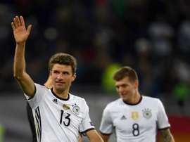 Thomas Muller is disappointed by the rumours. AFP