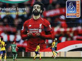 Palestine loves Mohamed Salah. AFP