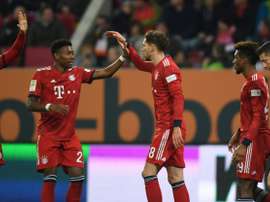Coman marcó dos goles y Alaba hizo el tercero. AFP