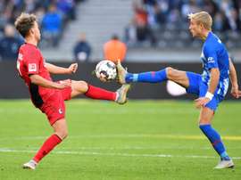 Le Hertha Berlin a raté l'occasion de monter sur le podium. AFP