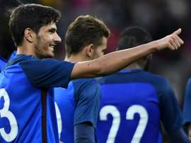 Martin Terrier, triple buteur pour les Bleuets contre le Kazakhstan. AFP