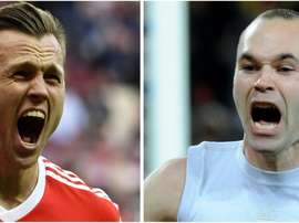 Both Cheryshev and Iniesta were left out. AFP