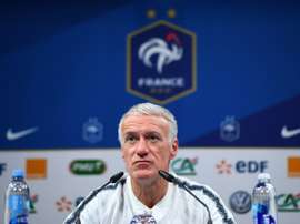 Didier Deschamps en conférence de presse. AFP