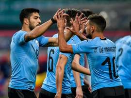 Uruguay llegará a Rusia tras el homenaje ante Uzbekistán. AFP