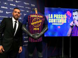 Jordi Alba s'est exprimé en conférence de presse. AFP