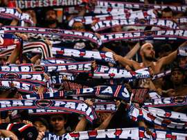 Les supporters du Paris SG lors de la réception de l'Etoile Rouge de Belgrade. AFP