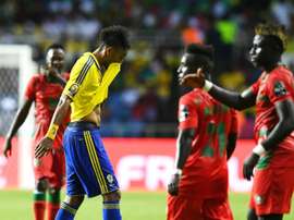 La star Aubameyang et le Gabon ont été accrtochés par la Guinée Bissau en ouverture dela CAN. AFP