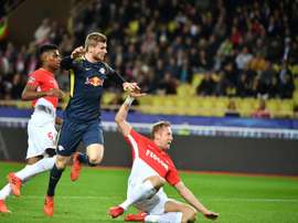 Leipzig et son attaquant-vedette Timo Werner, vainqueur de Monaco. AFP