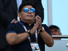 Maradona volvió a Argentina. AFP