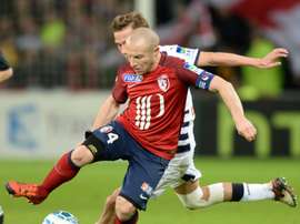 Le Lillois Florent Balmont face à Bordeaux en Coupe de la Ligue au stade Pierre Mauroy. AFP