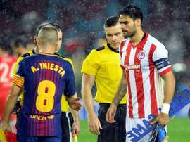 Douglas Ross, alors encore député-arbitre, le 18 octobre 2017 au Camp Nou. AFP