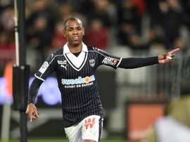 L'attaquant uruguayen Diego Rolan, buteur avec Bordeaux face à Montpellier, le 18 mars 2017. AFP