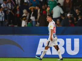 Pachuca Victor Guzman auteur de l'unique but face au Wydad Casablanca. AFP
